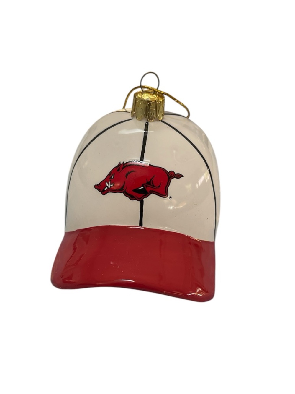 Arkansas Razorbacks Vintage Baseball Hat Ornament